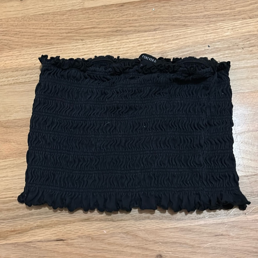 Forever 21, black tube top, size S